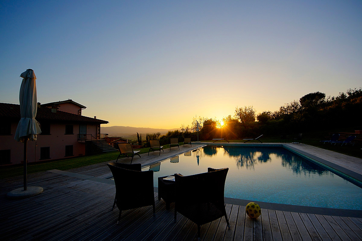 tuscany Pool sunset 